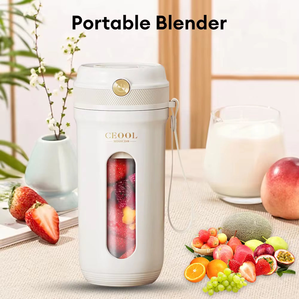 New Indoor and Outdoor Small Rechargeable Juice Cup 10 Blades High Power Fast Stirring 3000mAh Large-Capacity Electric Juicer